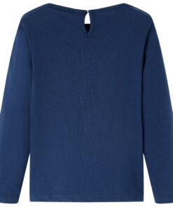Kindershirt met lange mouwen 104 marineblauw