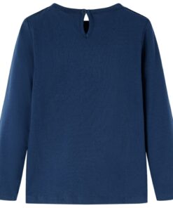 Kindershirt met lange mouwen 104 marineblauw