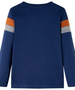 Kindershirt met lange mouwen 104 marineblauw