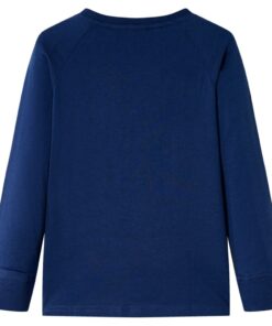Kindershirt met lange mouwen 104 marineblauw