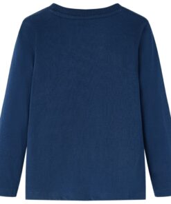 Kindershirt met lange mouwen 104 marineblauw