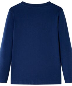 Kindershirt met lange mouwen 104 marineblauw