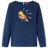 Kindershirt met lange mouwen 104 marineblauw