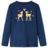 Kindershirt met lange mouwen 104 marineblauw