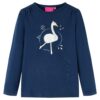 Kindershirt met lange mouwen 104 marineblauw