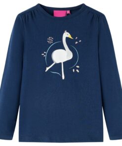 Kindershirt met lange mouwen 104 marineblauw