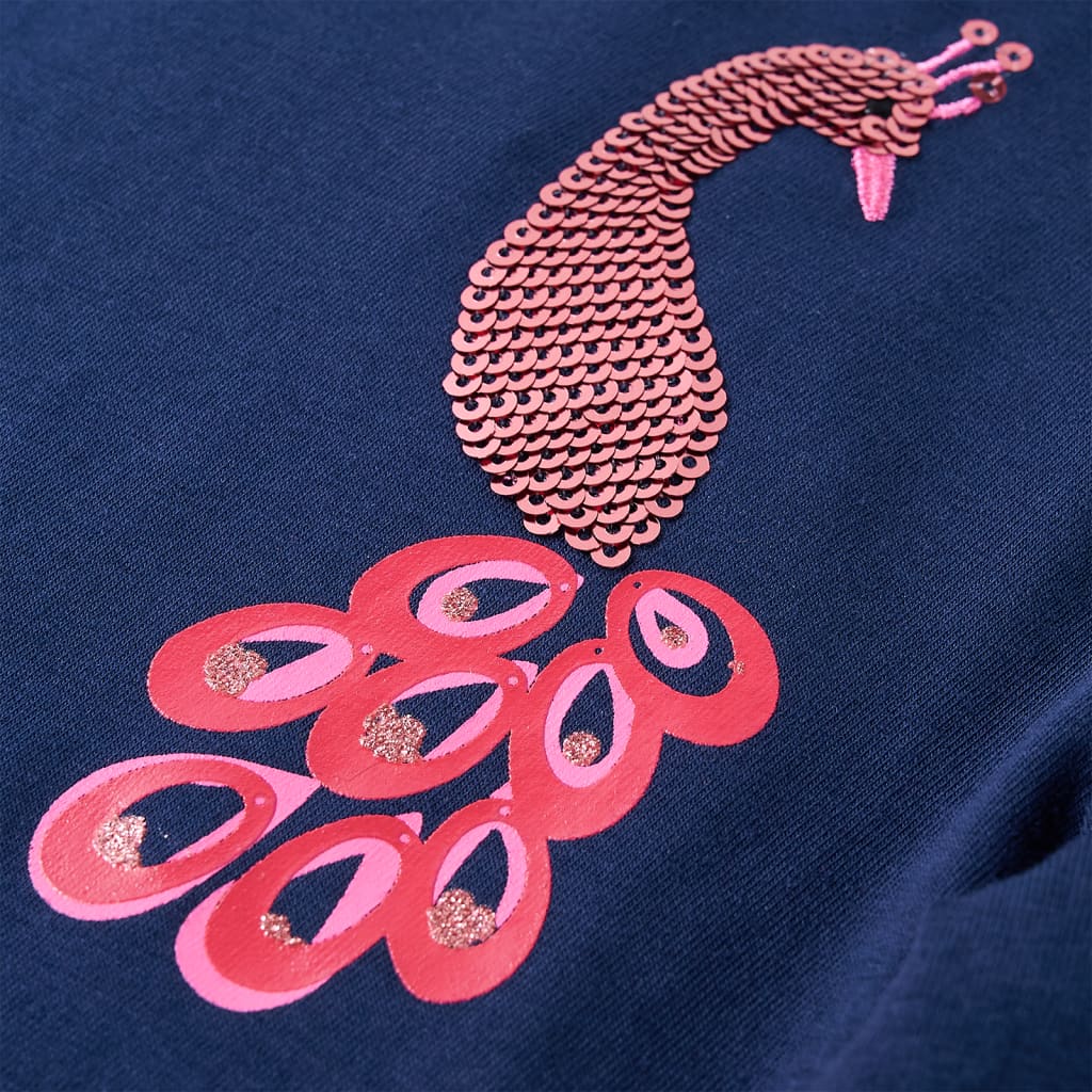 Kindershirt met lange mouwen 104 marineblauw - Image 4