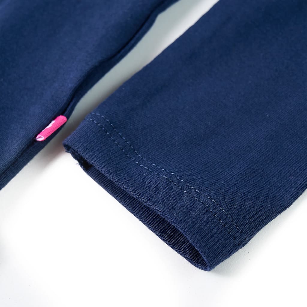 Kindershirt met lange mouwen 104 marineblauw - Image 5