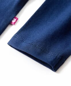 Kindershirt met lange mouwen 104 marineblauw