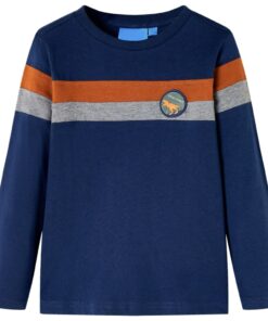 Kindershirt met lange mouwen 104 marineblauw