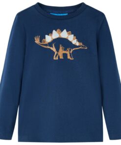 Kindershirt met lange mouwen 104 marineblauw