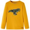 Kindershirt met lange mouwen 104 okerkleurig