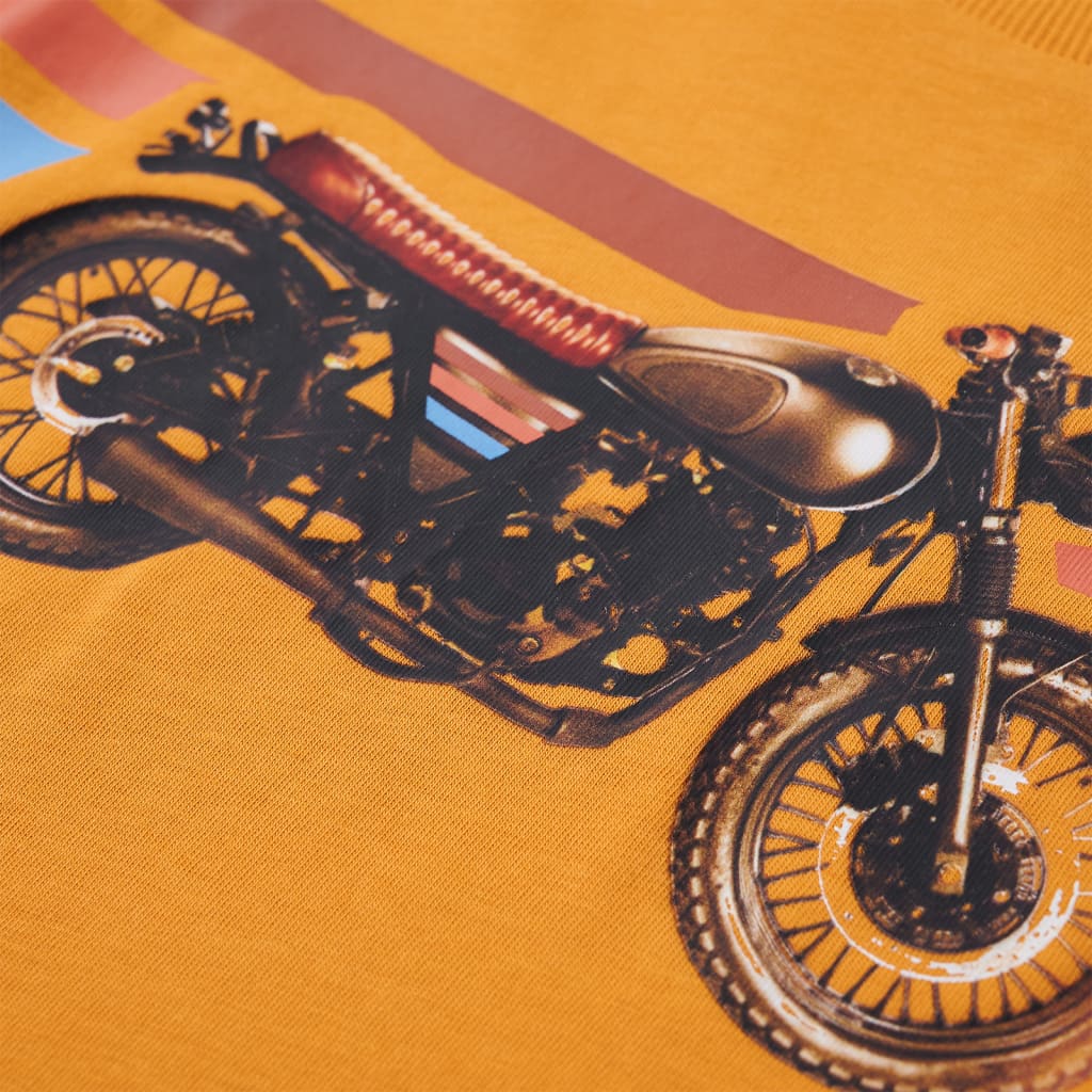 Kindershirt met lange mouwen 104 okerkleurig - Image 4