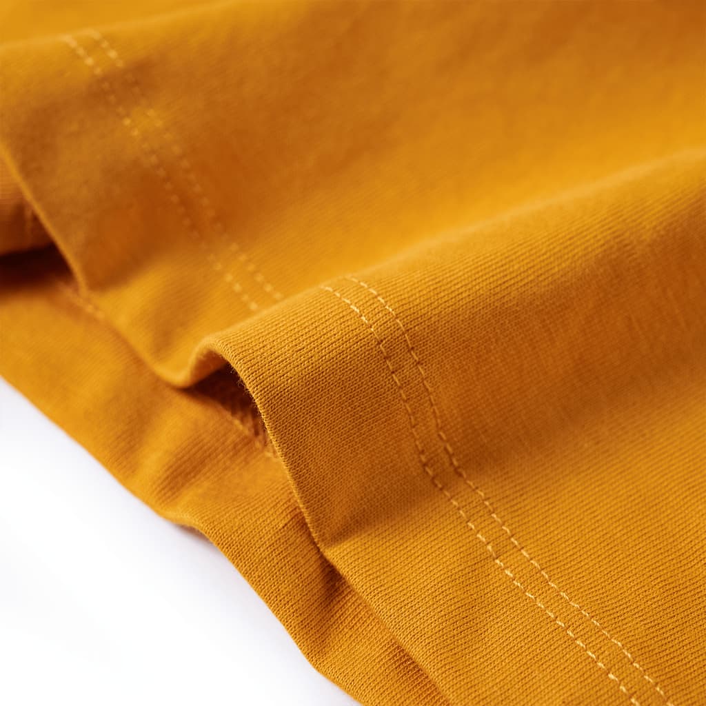 Kindershirt met lange mouwen 104 okerkleurig - Image 6