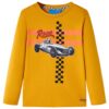 Kindershirt met lange mouwen 104 okerkleurig