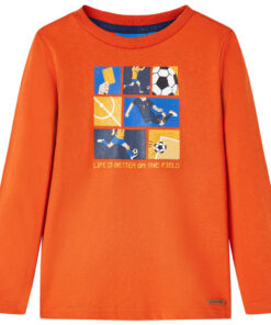 Kindershirt met lange mouwen 104 oranje