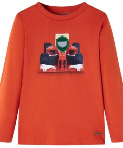 Kindershirt met lange mouwen 104 oranje