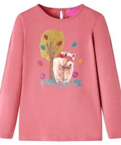 Kindershirt met lange mouwen 104 oudroze