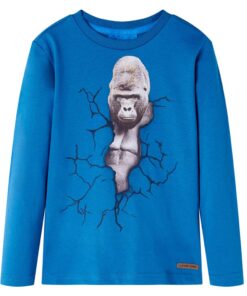 Kindershirt met lange mouwen 104 petrol