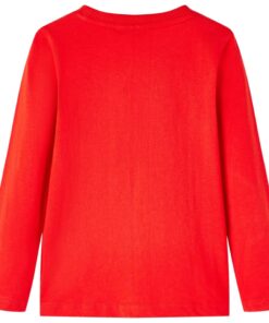 Kindershirt met lange mouwen 104 rood