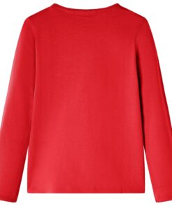 Kindershirt met lange mouwen 104 rood