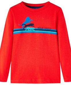 Kindershirt met lange mouwen 104 rood