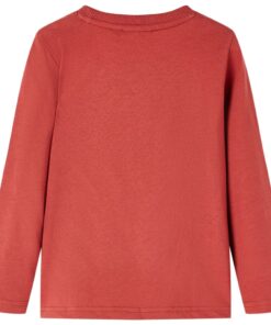 Kindershirt met lange mouwen 104 roodbruin