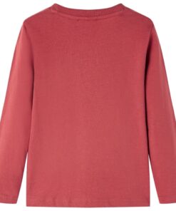 Kindershirt met lange mouwen 104 roodbruin