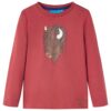 Kindershirt met lange mouwen 104 roodbruin