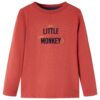 Kindershirt met lange mouwen 104 roodbruin