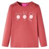 Kindershirt met lange mouwen 104 rozebruin