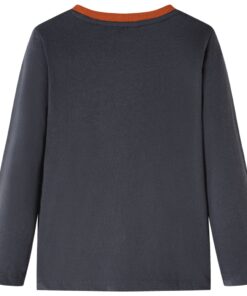 Kindershirt met lange mouwen 116 antracietkleurig