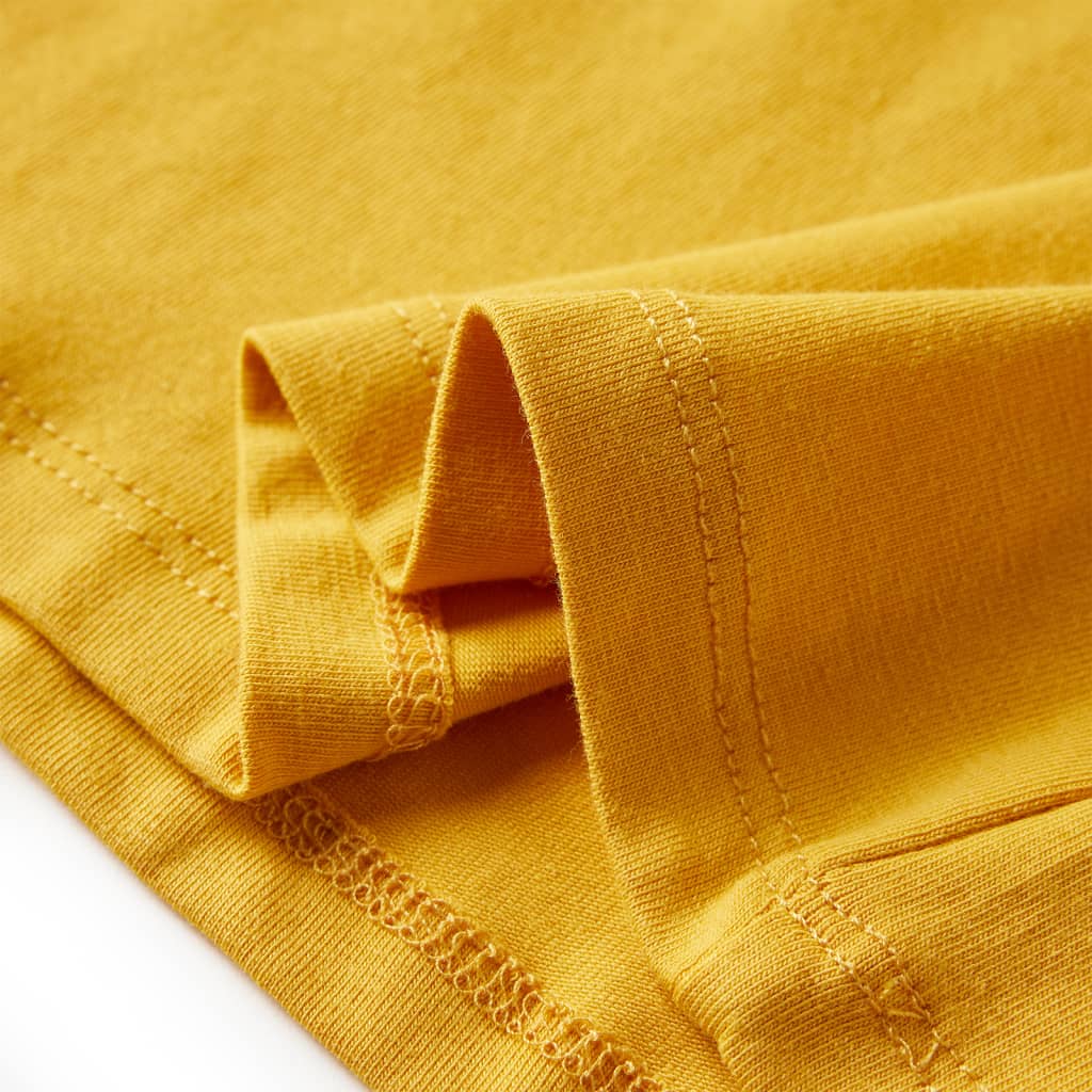 Kindershirt met lange mouwen 116 donker okerkleurig - Image 6