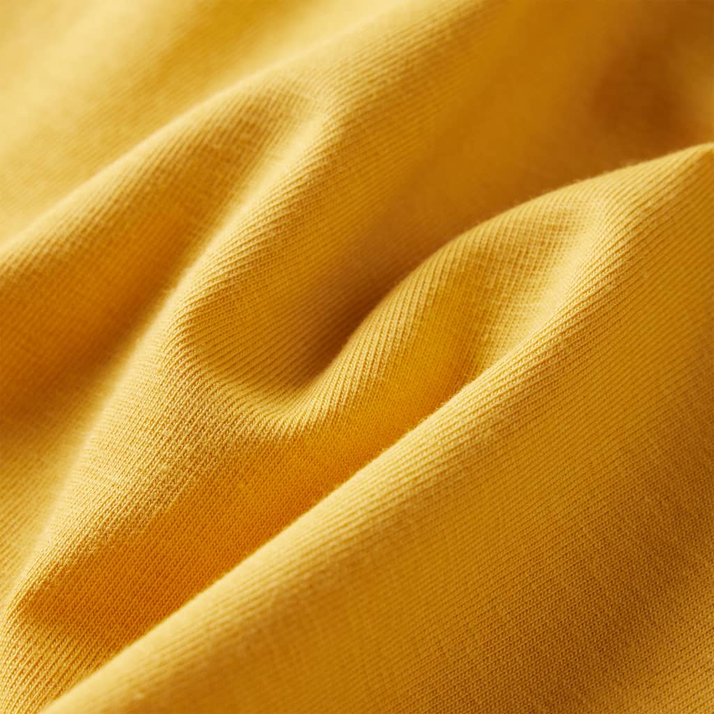 Kindershirt met lange mouwen 116 donker okerkleurig