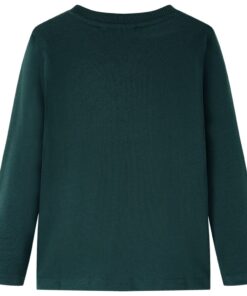 Kindershirt met lange mouwen 116 donkergroen