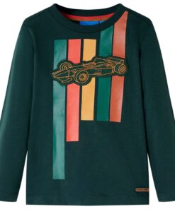 Kindershirt met lange mouwen 116 donkergroen
