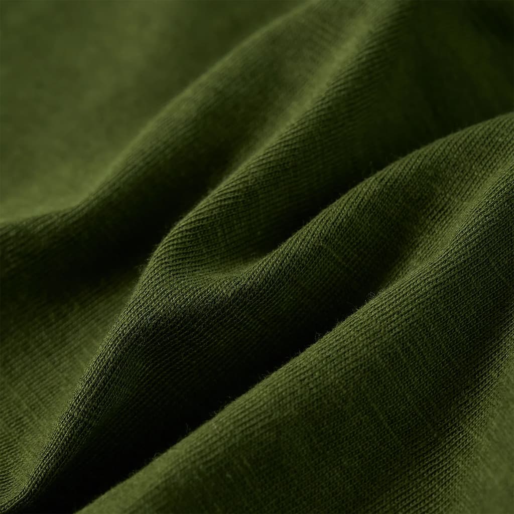 Kindershirt met lange mouwen 116 donkerkakikleurig - Image 7