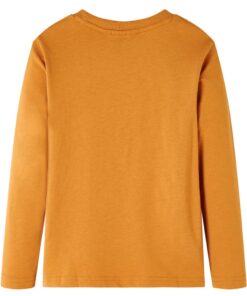 Kindershirt met lange mouwen 116 donkerokerkleurig