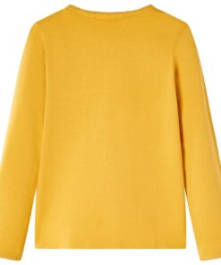 Kindershirt met lange mouwen 116 donkerokerkleurig