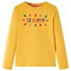 Kindershirt met lange mouwen 116 donkerokerkleurig