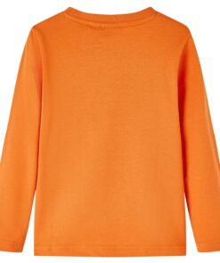 Kindershirt met lange mouwen 116 donkeroranje