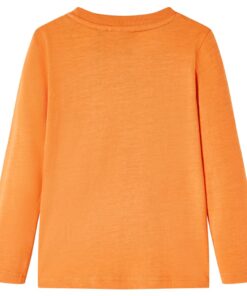 Kindershirt met lange mouwen 116 donkeroranje