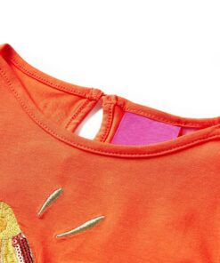 Kindershirt met lange mouwen 116 donkeroranje