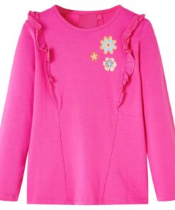 Kindershirt met lange mouwen 116 donkerroze