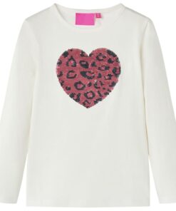 Kindershirt met lange mouwen 116 ecru