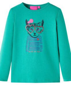 Kindershirt met lange mouwen 116 felgroen