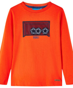 Kindershirt met lange mouwen 116 feloranje