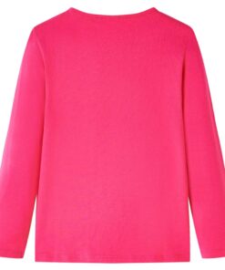 Kindershirt met lange mouwen 116 felroze