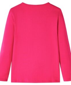 Kindershirt met lange mouwen 116 felroze