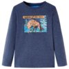 Kindershirt met lange mouwen 116 gemêleerd donkerblauw
